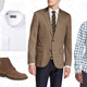 John Varvatos Collection Austin Slim Fit Pant, $89 | JC Britches Long Sleeve Solid Trim Fit Dress Shirt, $19 | Aquatalia Forrest Wingtip Boot - Weatherproof, $172 | Flynt Two Button Notch Lapel Soft Sport Coat, $92 | Anthony Thomas Melillo Cotton Trim Fit Plaid Shirt, $48